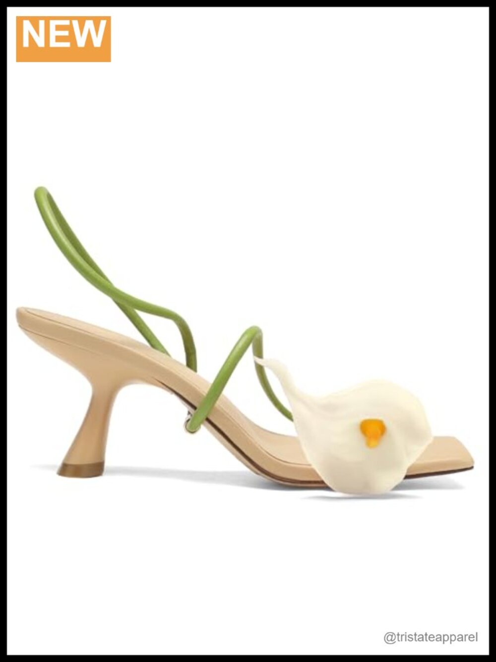 Oakmoo Women's Flower Kitten Heels Strappy Sandals Square Toe PU
